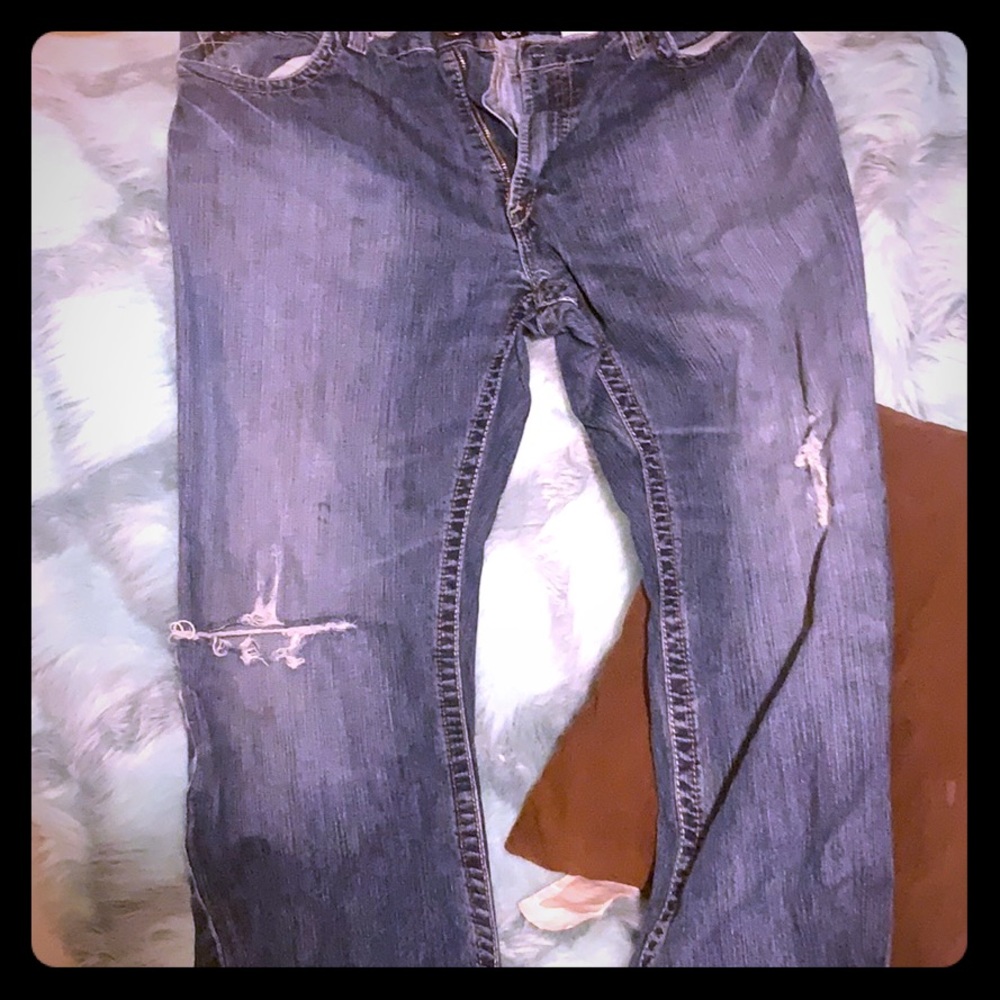 Men’s Ariat FR Low Rise M4 distressed jeans
